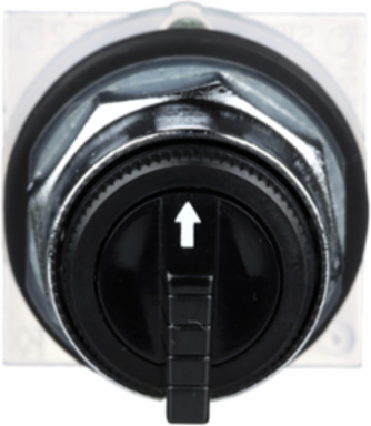 Selector Switch Head, 30mm, Black Metal, 3 Positions, Stay Put