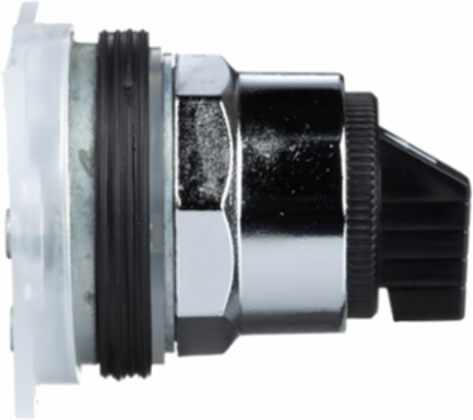 Selector Switch Head, 30mm, Black Metal, 3 Positions, Stay Put