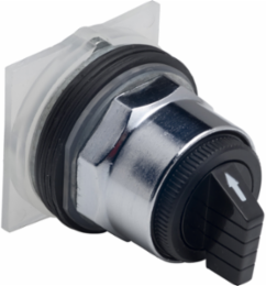 Selector Switch Head, Harmony 30 mm, Metal, Black, 3 Positions, Stay Put