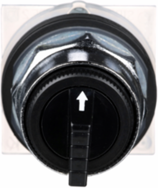 Harmony 30mm Selector Switch Head, 3 Positions, Metal, Black, Stay Put