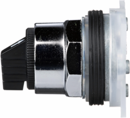 Harmony 30mm Selector Switch Head, 3 Positions, Metal, Black, Stay Put