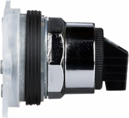 Harmony 30mm Selector Switch Head, 3 Positions, Metal, Black, Stay Put