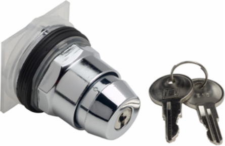 Harmony Key Selector Switch Head, 30mm, Key E10, 3 Positions, Metal