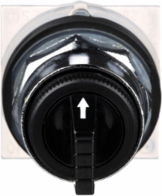 Harmony Selector Switch Head, 30mm, 3 Positions, Metal Bezel, Black