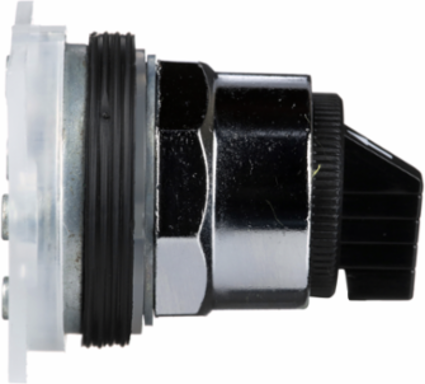 Harmony Selector Switch Head, 30mm, 3 Positions, Metal Bezel, Black