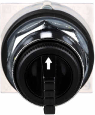 Harmony Selector Switch Head, 30mm, 3 Positions, Metal Bezel, Black