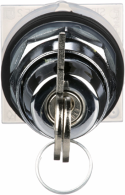 Harmony Key Selector Switch Head, Metal, 30mm, Key E10, 3 Positions, IP66