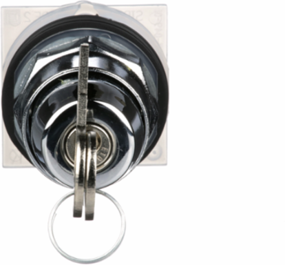 Harmony Key Selector Switch Head, Metal, 30mm, Key E10, 3 Positions, IP66