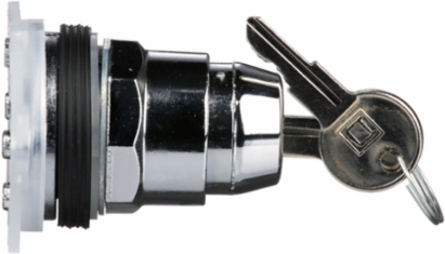 Harmony Key Selector Switch Head, Metal, 30mm, Key E10, 3 Positions, IP66