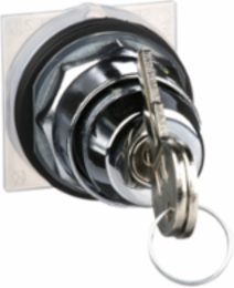 Harmony Key Selector Switch Head, Metal, 30mm, Key E10, 3 Positions, IP66