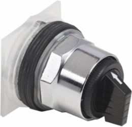 Harmony 9001K Selector Switch Head, 30mm, Spring Return, 3 Positions, Metal, Black