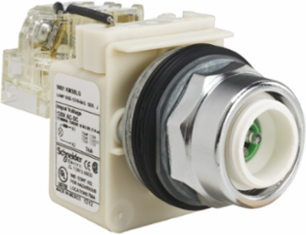 Harmony 30mm Push-to-Test LED Pilot Light, Green, 120V