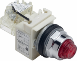 Harmony 9001K 30mm Push-to-Test Pilot Light, LED Red, 120V
