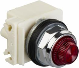 Push-to-Test Pilot Light, 30mm, Red LED, IP66, 120V
