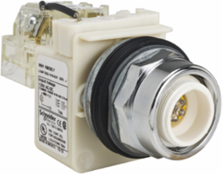 Harmony 9001K Push-to-Test Pilot Light, 30 mm, Yellow LED, 120V