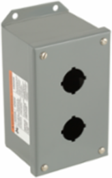 Harmony 9001K Empty Enclosure Control Station, Sheet Steel, 30mm, 2 Cut-Outs, NEMA 3/13