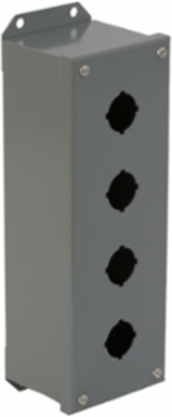 Control Station Enclosure 30mm, 4 Cut-Outs, NEMA 3/13, Sheet Steel