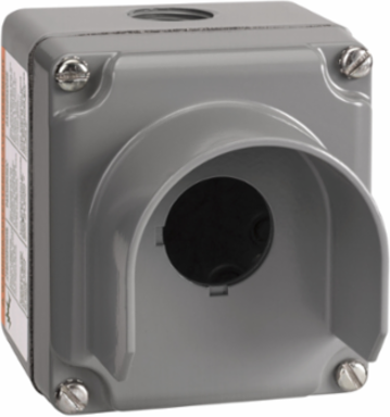 Harmony 9001K Aluminium Empty Enclosure with 1 Cut-Out for Ø 30mm Pushbuttons