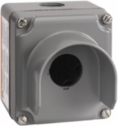 Harmony 9001K Aluminium Empty Enclosure with 1 Cut-Out for Ø 30mm Pushbuttons