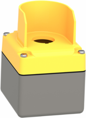 Harmony Empty Enclosure Control Station, 1 Cut-Out, Aluminium, Yellow