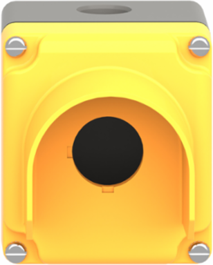 Harmony Empty Enclosure Control Station, 1 Cut-Out, Aluminium, Yellow