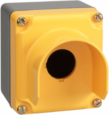 Harmony Empty Enclosure Control Station, 1 Cut-Out, Aluminium, Yellow