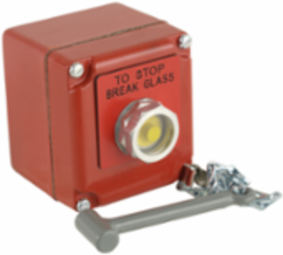Harmony Complete Control Station, 10A, NEMA 3/4/13, Zinc, Red, 1 Push Button