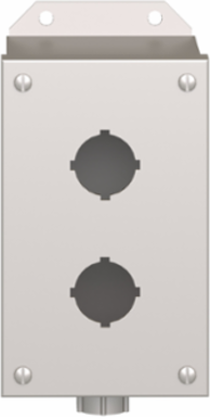 Harmony Empty Enclosure Control Station, Stainless Steel, 2 Cut-Outs, 30mm
