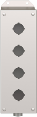Harmony 9001K Empty Enclosure Control Station, Stainless Steel, 4 Cut-Outs, 30mm