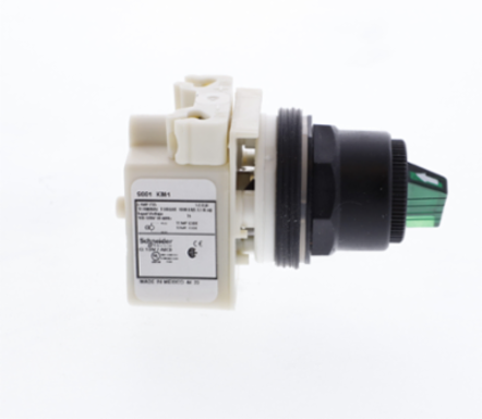 Harmony 9001SK 30mm Illuminated Selector Switch, Green, 2 Positions, 110-120V