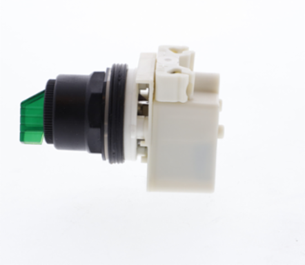 Harmony 9001SK 30mm Illuminated Selector Switch, Green, 2 Positions, 110-120V