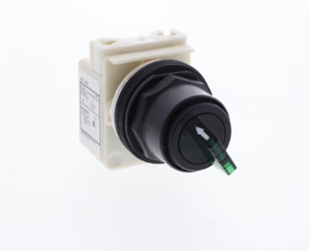 Harmony 9001SK 30mm Illuminated Selector Switch, Green, 2 Positions, 110-120V