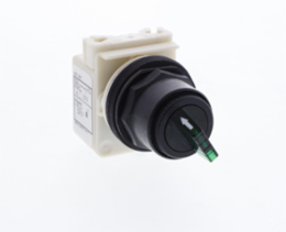 Harmony 9001SK 30mm Illuminated Selector Switch, Green, 2 Positions, 110-120V