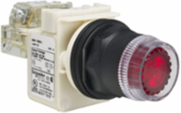 Harmony Illuminated Push-Button 30mm Red Spring Return 24-28V