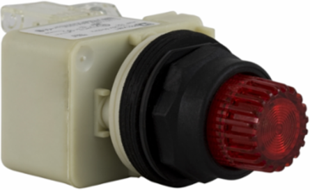 Illuminated Push-Button Red 30mm Spring Return 110-120V IP66