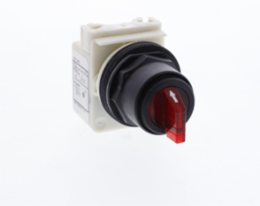 Illuminated Selector Switch Head, 30 mm, Red, 3 Positions, 110-120V