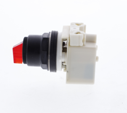 Illuminated Selector Switch Head, 30 mm, Red, 3 Positions, NEMA 1-4X, 110-120V
