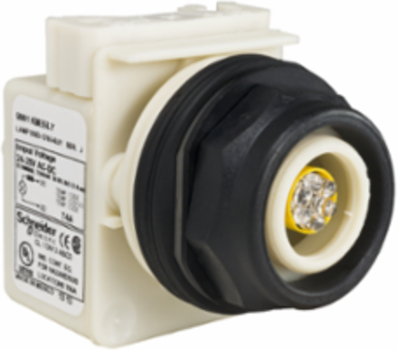 Harmony LED Pilot Light Head, 30 mm, Yellow, 24-28V