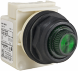Harmony 30mm LED Pilot Light, Green, Shallow Depth, IP66