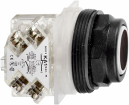 Harmony 30mm Push Button, Black Plastic, Spring Return, 1 C/O
