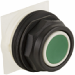 Harmony 30mm Green Flush Push-Button Head, Spring Return, IP64