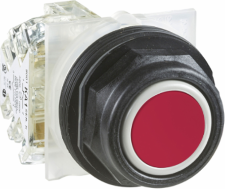 Harmony Push Button 30mm Red Plastic Flush Spring Return 1 C/O IP66
