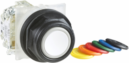 Harmony Push Button 30mm Spring Return, IP66, 7 Colors