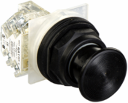 Harmony 9001SK 35mm Black Mushroom Pushbutton, IP66, Spring Return