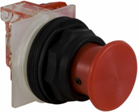 Harmony Push-Button, 30 mm Mushroom Red, IP66, 1 NC
