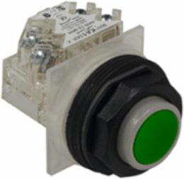 Green Projecting Push Button 30mm Spring Return IP66 1 NO