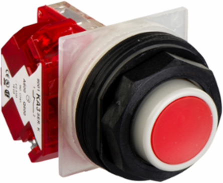 Harmony Red Push Button, 30mm, Spring Return, 1 NC, IP66