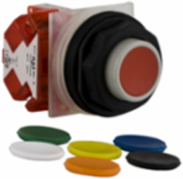 Harmony 30mm Push Button, 1 NC Contact, Spring Return, 7 Colors, IP66