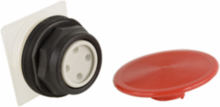 Red Mushroom Push Button Head 30 mm IP64 Impact Resistant