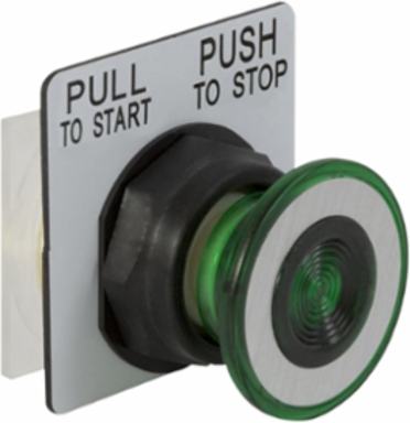 Harmony Push-Button Head, Mushroom Ø 41mm, Green, 30mm, 2 Positions